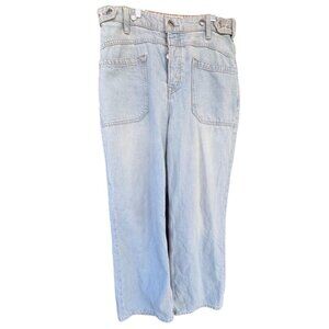 We The Free by Free People Palmer Wide Leg  Denim Jeans In Daydream Blue Size 28
